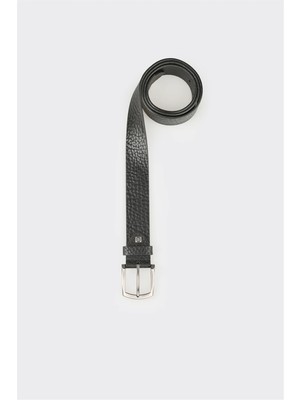 Elle Siyah Deri Erkek Kemer