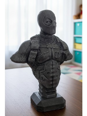 Craft 3d Atölye Deadpool  Beton Büst/Figür-Marvel Comics-11 Cm Boyunda( Paketi Ile Beraber)