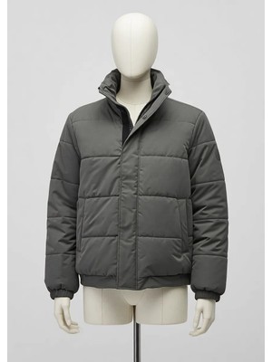 Mavi Dik Yaka Haki Şişme Mont 0110470-71598