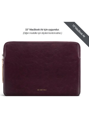 Comfyable Suya Dayanıklı MacBook Air/Pro Laptop Kılıfı - 15" M5/M4/M3/M2/M1 Uyumlu - Böğürtlen