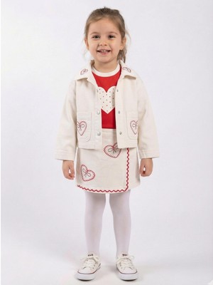 Escabel Kız Çocuk 3lü Alt Üst Kombin Takmı 1-4 Yaş SET0482