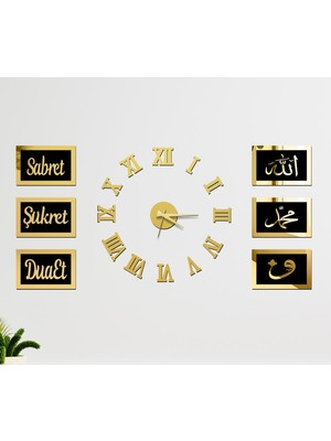 Wooden Factory 30 cm Siyah Zemin Altın Pano Oval Şekil Modern Stil Ev Ofis Uyumlu