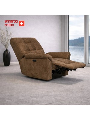 Smarto Tv Koltuğu Berjer Porto Comfort –, Elektrikli Kademeli Sırt Dayama, Ergonomik Tasarım, Kontrol Panelli, Dekoratif Tekli Koltuk (Salon/oturma Odası)