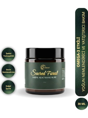 Şile Natural Sandal Ağacı Kokulu Masaj Mumu 30 ml Doğal Bitkisel Yağlı, Nemlendirici Etkili Mum Aromaterapi