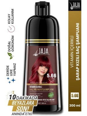 Jaja Vitamin Içerikli Saç Pigment Şampuanı Unisex 300 ml 5.66 Şarap Kızılı