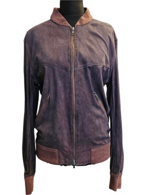 Asus Deri Hakiki Koyun Derisi Nubuk Kadın Bordo Kolej Ceket