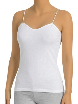 Öts Kadın Atlet Ip Askılı Kalp Yaka (%96 Pamuk - %4 Elastan)