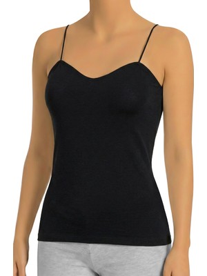 Öts Kadın Atlet Ip Askılı Kalp Yaka (%96 Pamuk - %4 Elastan)