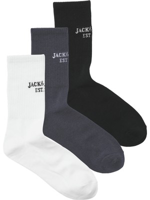 Jack & Jones Erkek Logo Detayli 3'lü Çorap Paketi- Fraser