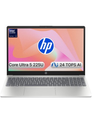 HP AI 15 Intel Core Ultra 5 225U 16GB 512GB SSD Freedos 15.6" Taşınabilir Bilgisayar D51E0EA