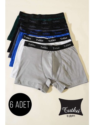 Tutku Erkek Elastan Spor Boxer 6 Adet