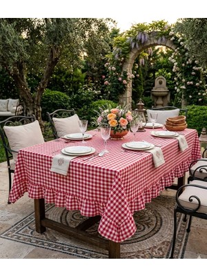 Fırfırlı Pötikare Masa Örtüsü