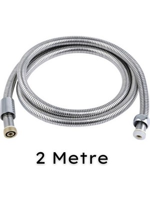 Berev Brkyapı Krom Duş Hortumu 2 Metre Paslanmaz Çelik Esneme Özellikli Şık Tasarım