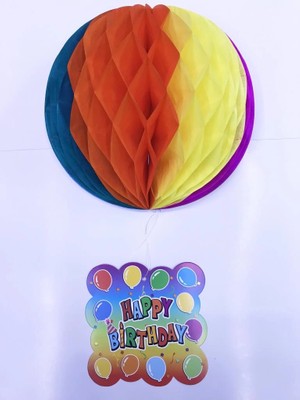 Aesco Çocuk Kağıt Süs Happy Birthday Dekor 55 CM-0748