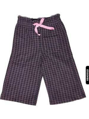Çikoby Kız Bebek Kareli Örme Pantolon 6-24 Ay 20525