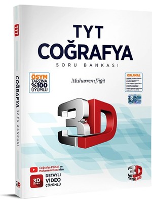 3D Yayınları 2026-2027 Müfredat Tyt Coğrafya Soru Bankası %100 Ösym Tarzı Detaylı Video Çözümlü
