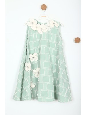 Damasqino Kız Çocuk Elbise 6-10 Yaş 7063