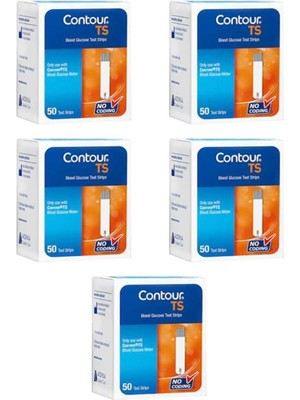 Allians Sağlıklı Yaşam Için 5 Kutu, Toplam 250 Adet Şeker Ölçüm Stripi