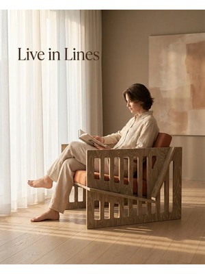 Praktura Roma Ceviz Ahsap Berjer, Tv Koltuğu, Kahve Keten Kumaş, Dinlenme Koltuğu