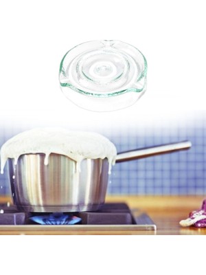 Bucuks® Cam Süt Kaynatma ve Taşma Önleyici Aparat - Süt Taşırmaz Güvenli Kaynatma,ısıya Dayanıklı Cam