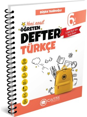 Çanta Yayınları 2024-2025 Müfredat 6.sınıf Yeni Nesil Alıştıran Türkçe Defter Konu Anlatımlı Soru Bankası