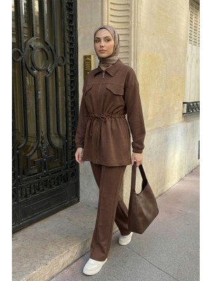 inStyle Büzgülü Bağcıklı Sütlü Kahve Ikili Takım