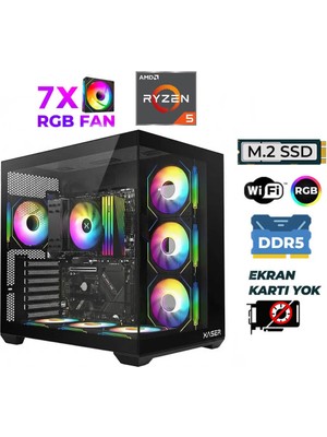 Xaser Raze X10 Ryzen 5 7600 16GB Ddr5 Ram 512GB M.2 Nvme SSD Hazır Tavsiye Sistem