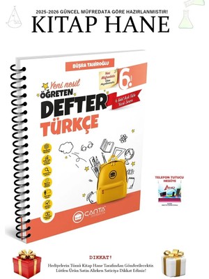 Çanta Yayınları 2026-2027 6. Sınıf Türkçe Yeni Nesil Öğreten Defter Güncel Müfredat Yorum Yeteneği Arttıran Set