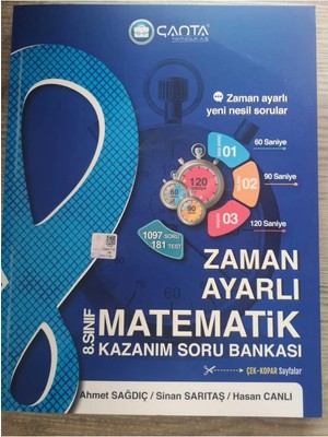Çanta Yayınları 8,sınıf Zaman Ayarlı Matematik Soru Bankası 2024