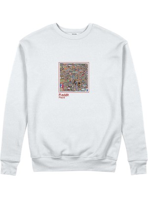 The Lucid Lab Reddit Place Sweatshirt - Beyaz