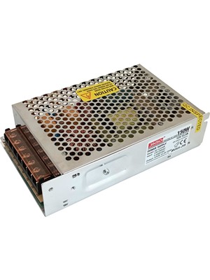 Jinbo 150W 24V 6.25A IP20 Metal Kasa Iç Mekan LED Trafo – 3 Yıl Garanti (JLV-24150K)