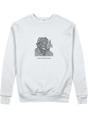 The Lucid Lab The Ear, The Skull & The Pipe Sweatshirt - Beyaz