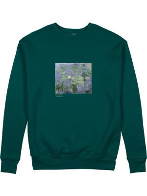 The Lucid Lab Water Lilies Sweatshirt - Koyu Yeşil