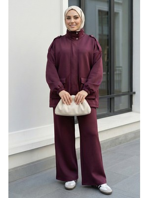 inStyle Hakim Yaka Cepli Bordo Takım