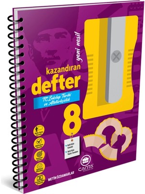 2024 - 2025 Yeni Müfredat Çanta Yayınları 8.sınıf Defter Kazandıran Inkılap Tarihi ve Atatürkçülük