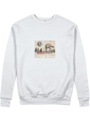 The Lucid Lab Star Wars Merry Sithmas Vintage Sweatshirt - Beyaz