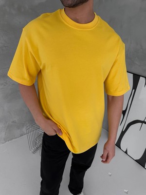 Bergibo Oversıze Özel Dikim Tek Renk Tişört - Manken Üst Düzey Spor Tişört