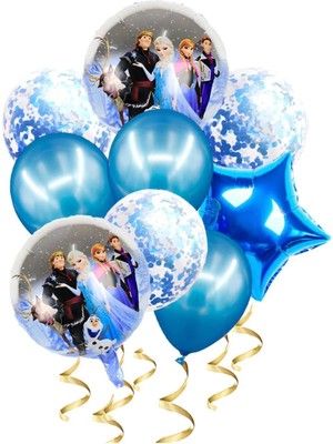 Parti Station Frozen Karlar Ülkesi Balon Seti Frozen Konsept Frozen Elsa Doğum Günü Balon Buketi