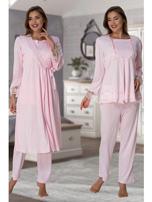 Çamaşır Kenti Effortt 2018  Sabahlıklı Lohusa Pijama Takımı