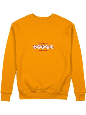 The Lucid Lab What Happened In Vegas Stays In Vegas Sweatshirt - Turuncu