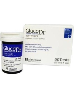 Allians Şeker Ölçüm Aleti Stribi, 2 Kutu, 100 Adet, Güvenilir ve Kullanışlı