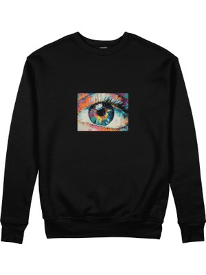 The Lucid Lab Eye Sweatshirt - Siyah