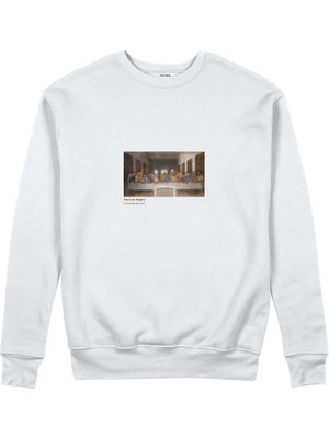 The Lucid Lab Son Akşam Yemeği Sweatshirt - Beyaz