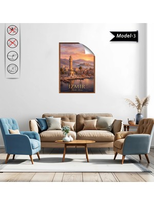 Akıllı Kağıt Türkiye Iller Tablo - Poster Izmir (Model-3)
