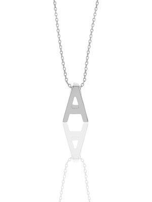 Söğütlü Silver Minimal A Harf Kolye 925 Ayar Gümüş Kadın Kullanıcılar İçin Özel Tasarım