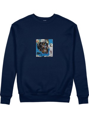 The Lucid Lab Untitled (1982) – Basquiat Sweatshirt - Lacivert