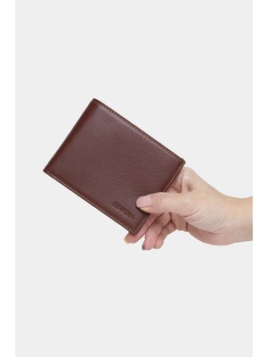 Massarelli Rewina x Hakiki Deri Erkek Cüzdan Kartlık ve Para Bölmeli Kahve MCZ9113