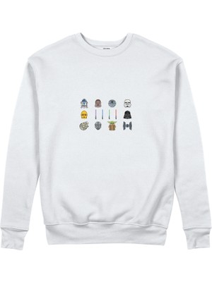 The Lucid Lab Star Wars Icons Sweatshirt - Beyaz