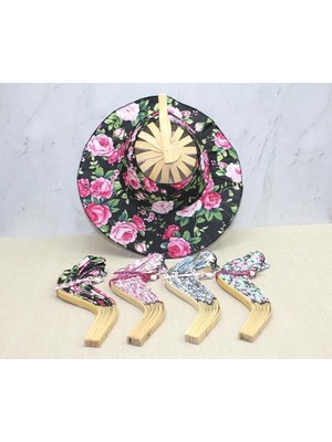 Popüler Sepet Ahşap Şapkalı Yelpaze