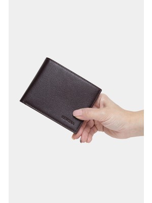 Massarelli Rewina x Hakiki Deri Erkek Cüzdan Kartlık ve Para Bölmeli Koyu Kahve MCZ9113